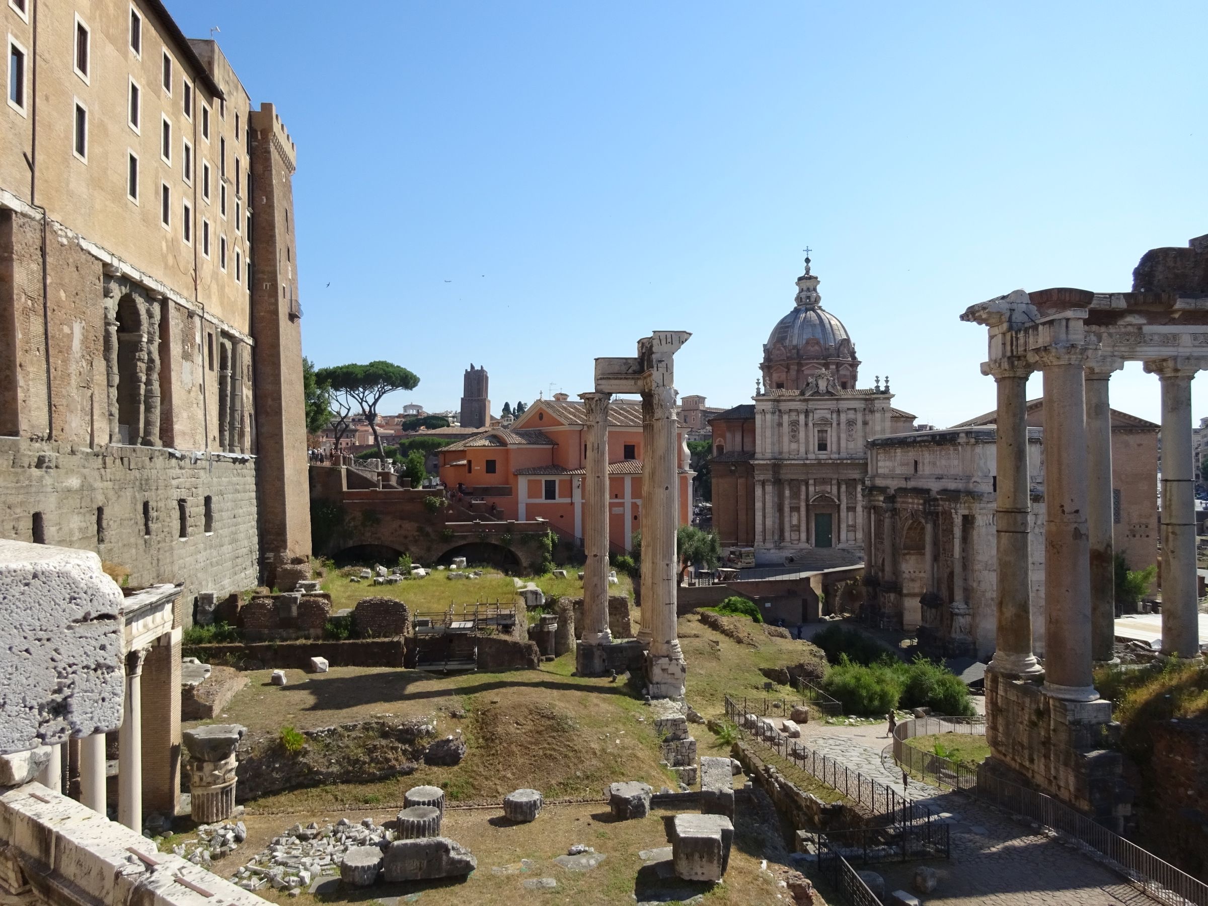 A street in central Rome near Via dei Fori Imperiali