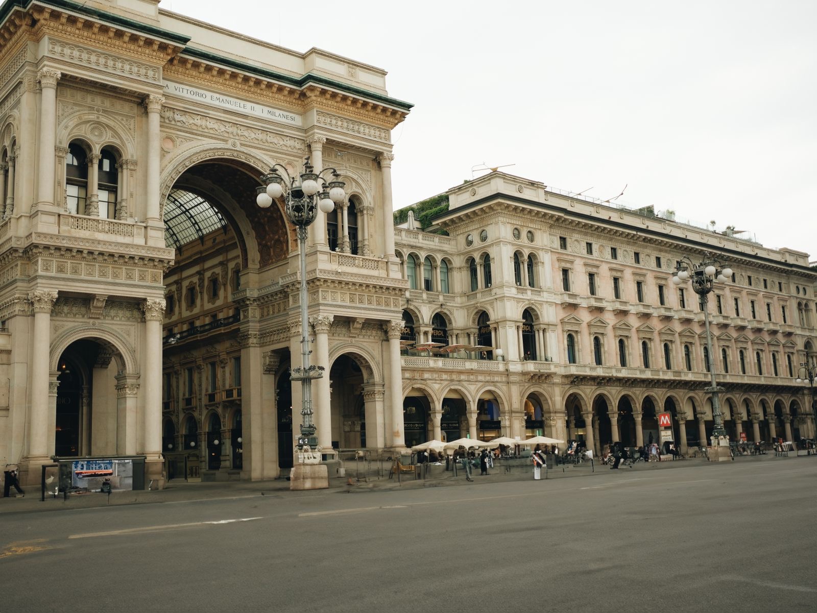 The Galleria Vittorio Emanuele II arcade in Milan